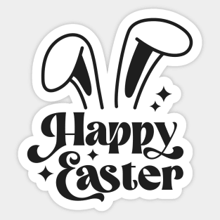 Happy Easter Easter Bunny Ears Sticker